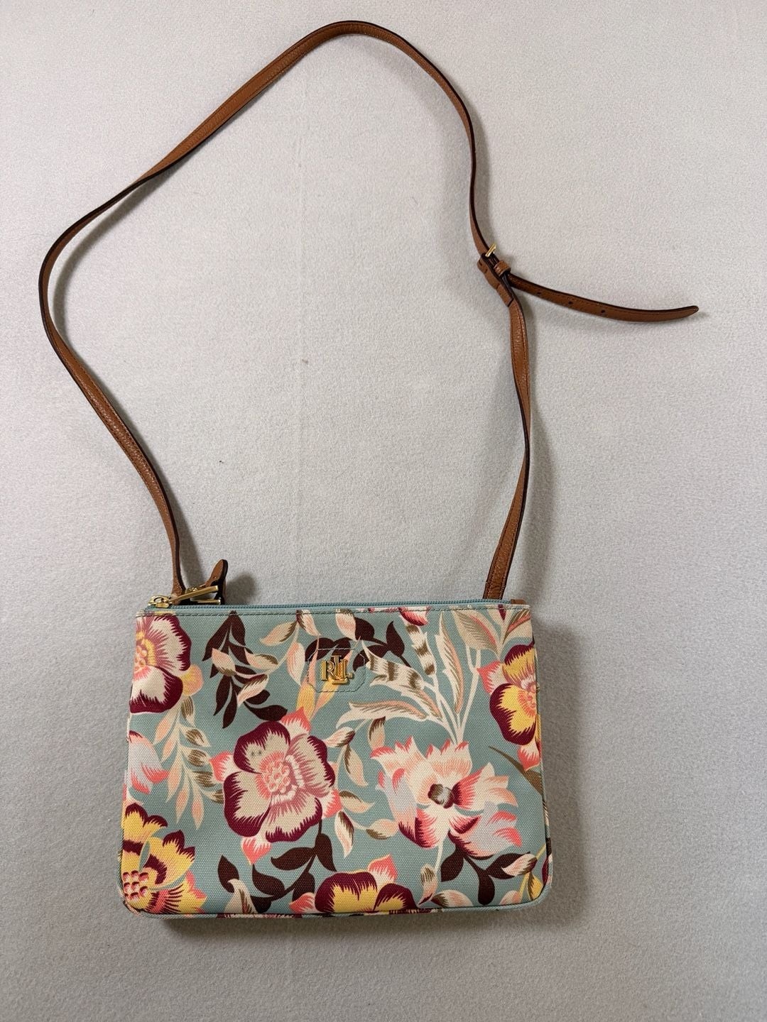 Lauren Ralph Lauren Floral Canvas Crossbody Bag