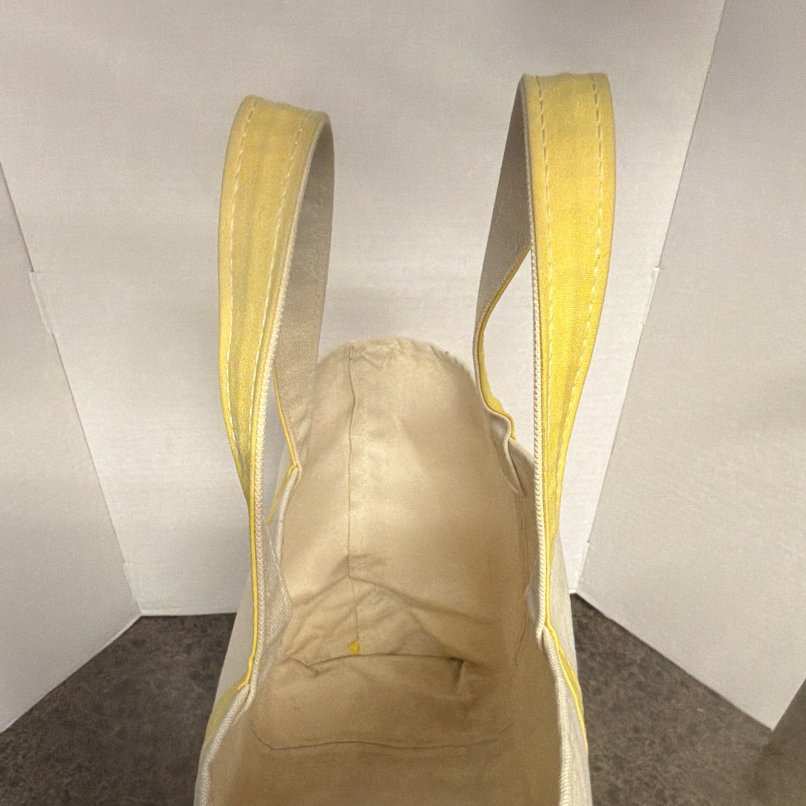 VTG L.L.Bean Boat and Tote Cream/Yellow Made in USA Unisex