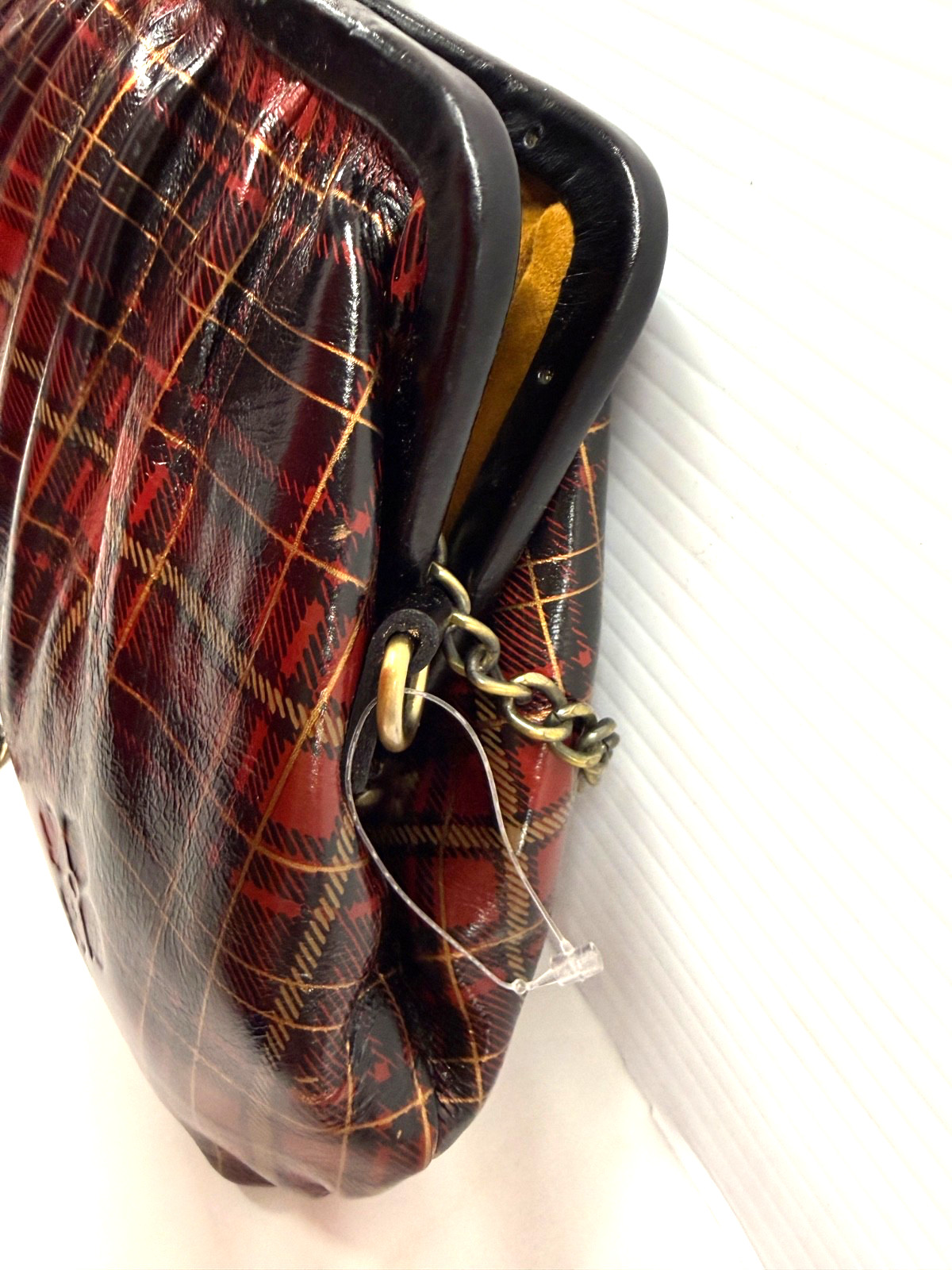 Patricia Nash Bag 11″x7″x2″ EALING Leather Frame Crossbody BLUE GREEN TARTAN NEW