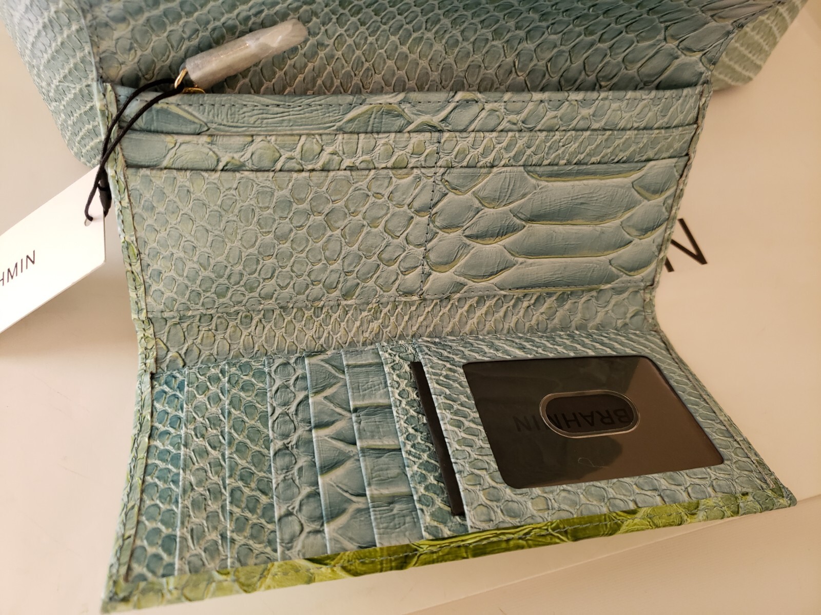 💙NWT💙BRAHMIN💙LIMEADE RIVERS LG DUXBURY SATCHEL & Veronica Wallet💙GenLeather