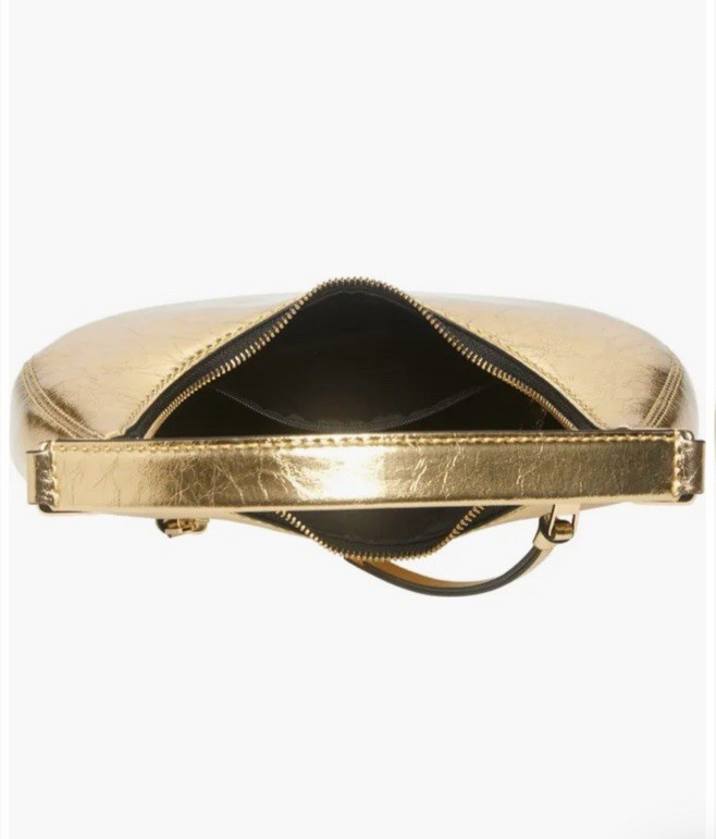 NWT Marc Jacobs Small Crinkle Cruiser Shoulder Bag $395 Gold