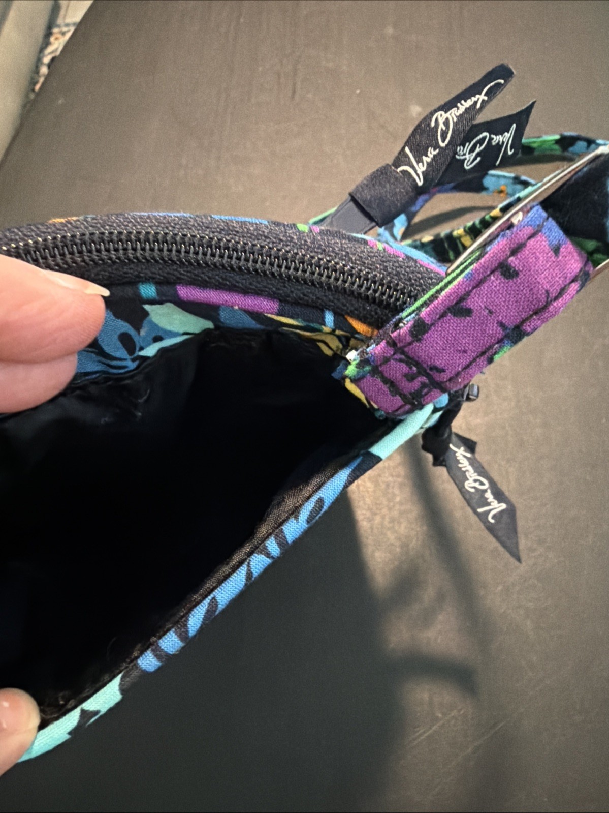 Vera Bradley Purse Midnight Blues Hipster Crossbody Shoulder Bag Floral