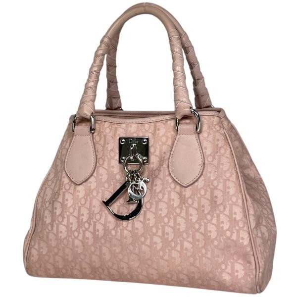 Dior Nylon Leather Pink Tote Bag #BS2964