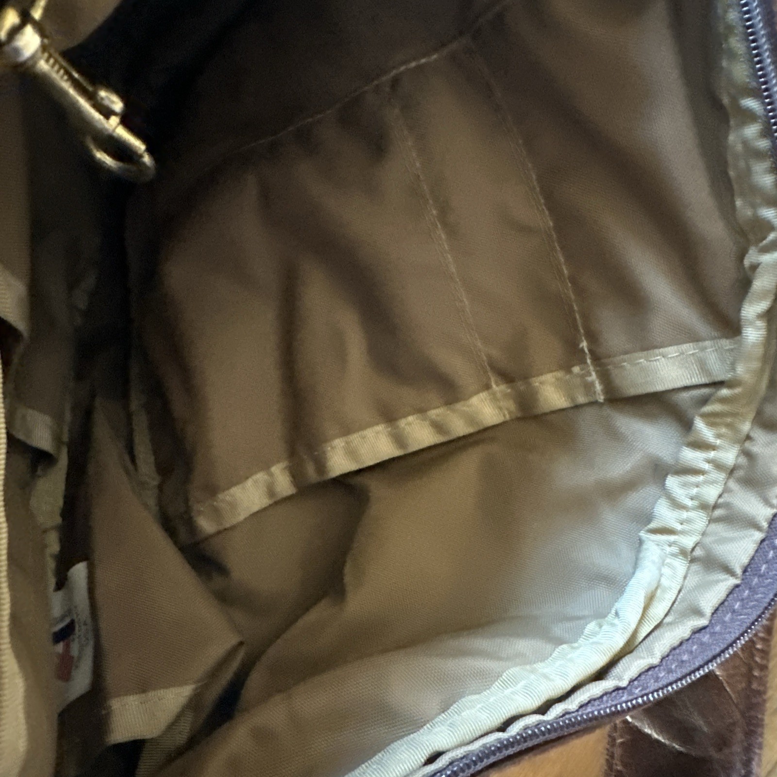 AmeriBag Leather Healthy Back Bag Shoulder Sling Bag 19″ Crossbody USA Made Tan