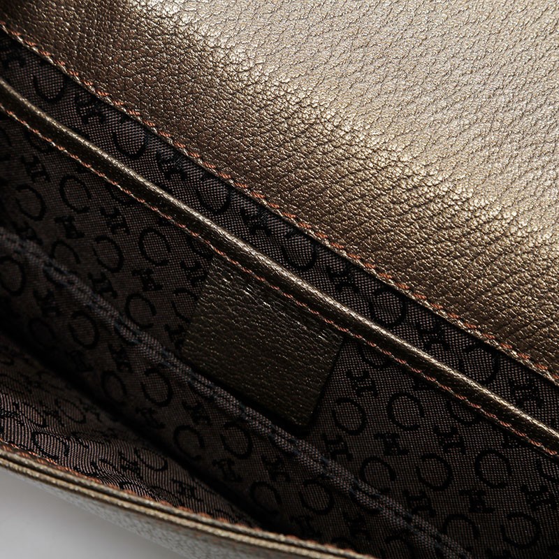 Authentic CELINE Metallic Mini Shoulder Bag gold WS21335