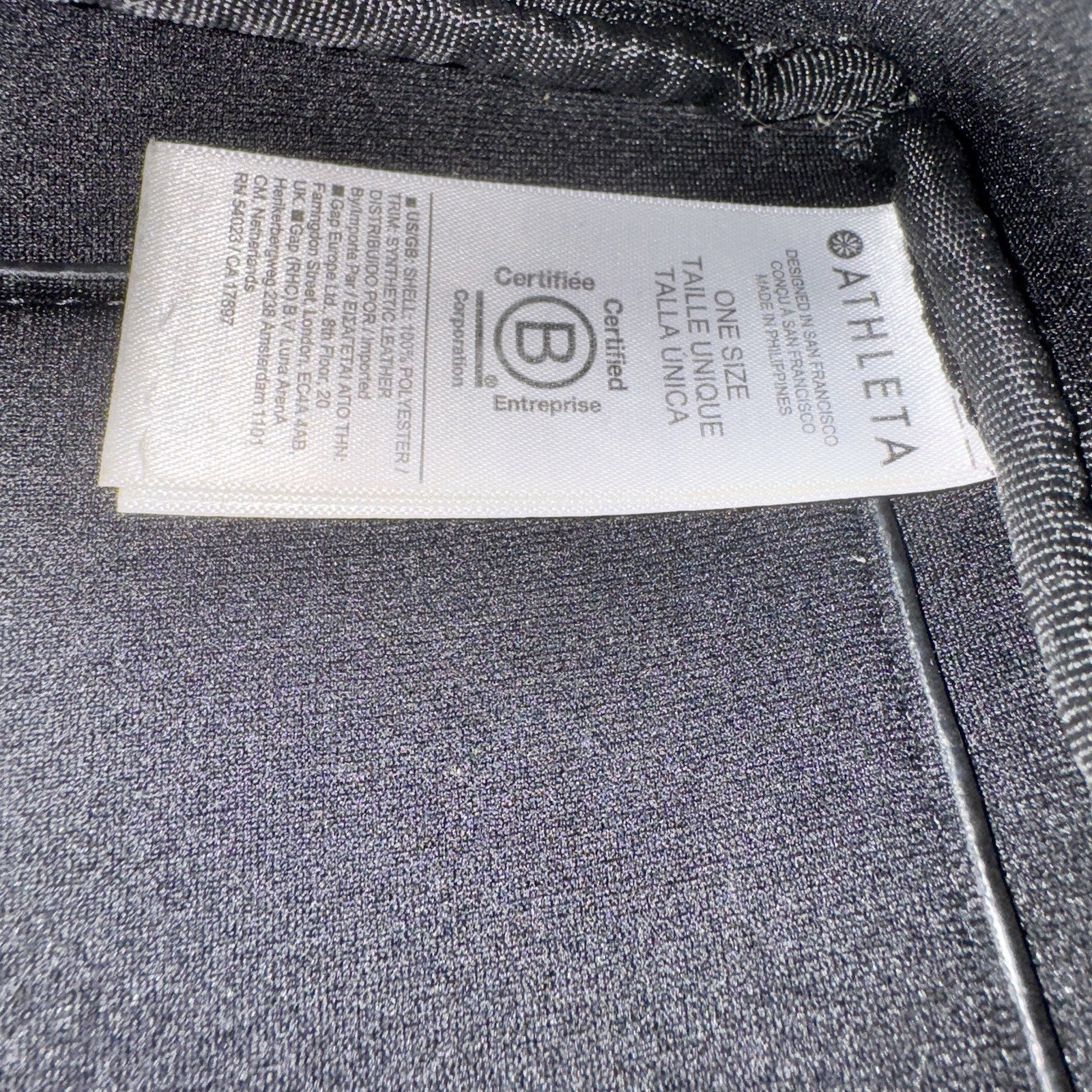 Black Athleta Neoprene Pouch READ Approx 5”x8”