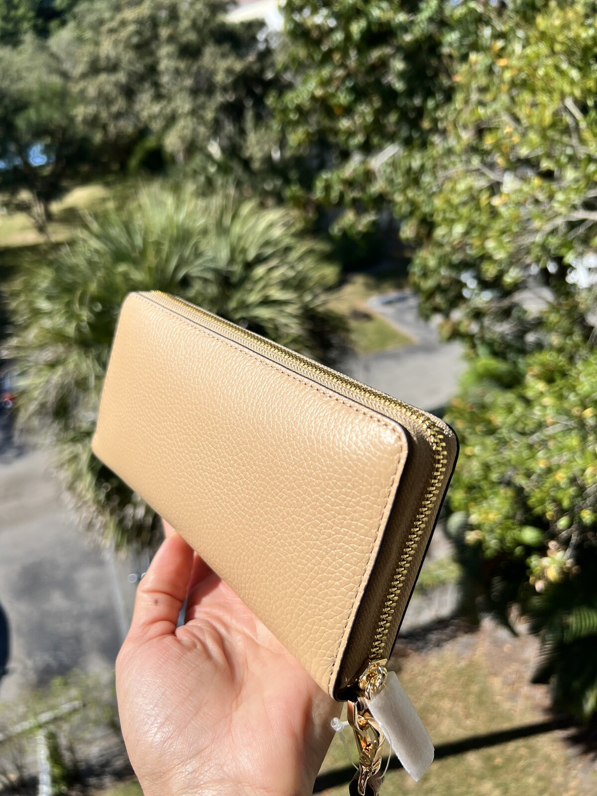 Michael Kors Long Zip Around Wallet Wristlet Leather or PVC Clutch Phone Holder