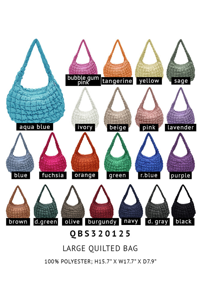 Do Everything in Love Women Solid Color Soft Extra Large Quilted Shoulder Bag