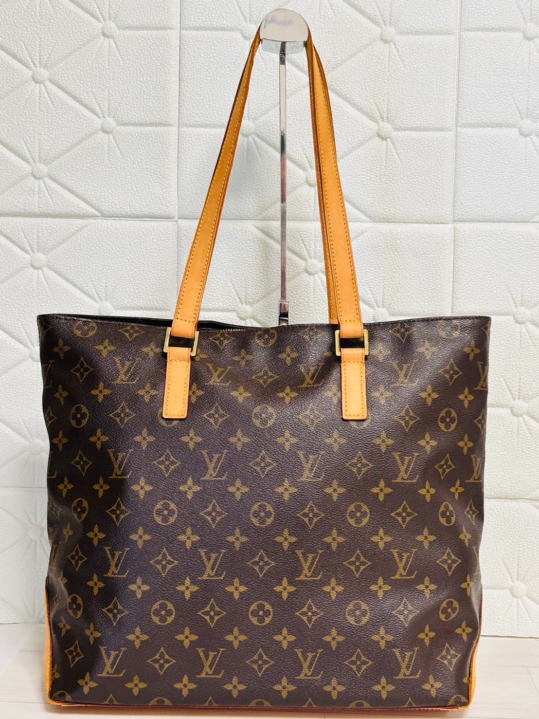 Louis Vuitton Monogram Cabas Mezzo M51151 Brown Tote Shoulder Bag LV