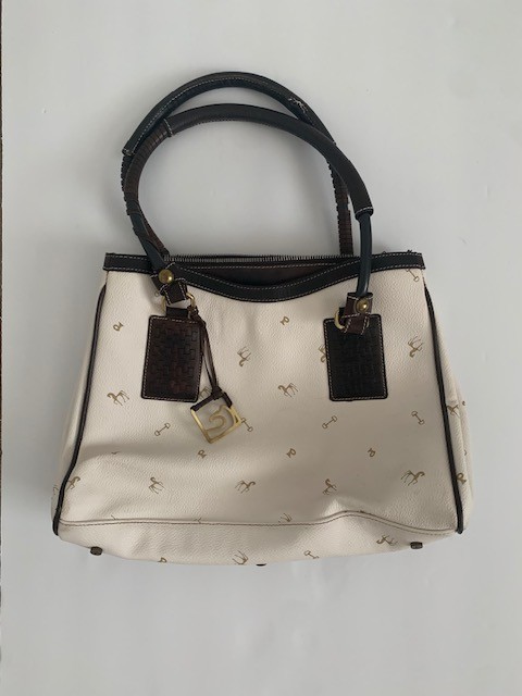 Vintage Petusco Spain Leather Horse Print Satchel Purse