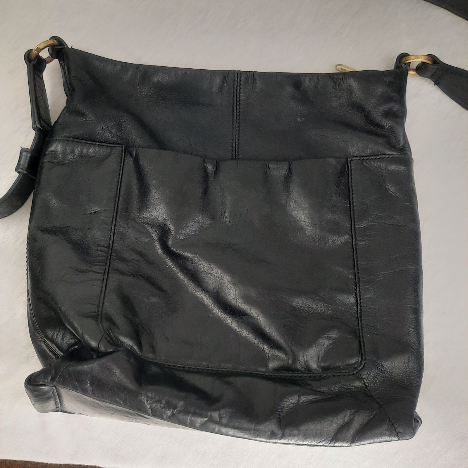 HOBO INTERNATIONAL Forest Black Soft Leather Shoulder Bag Purse, Bag 11 INCH