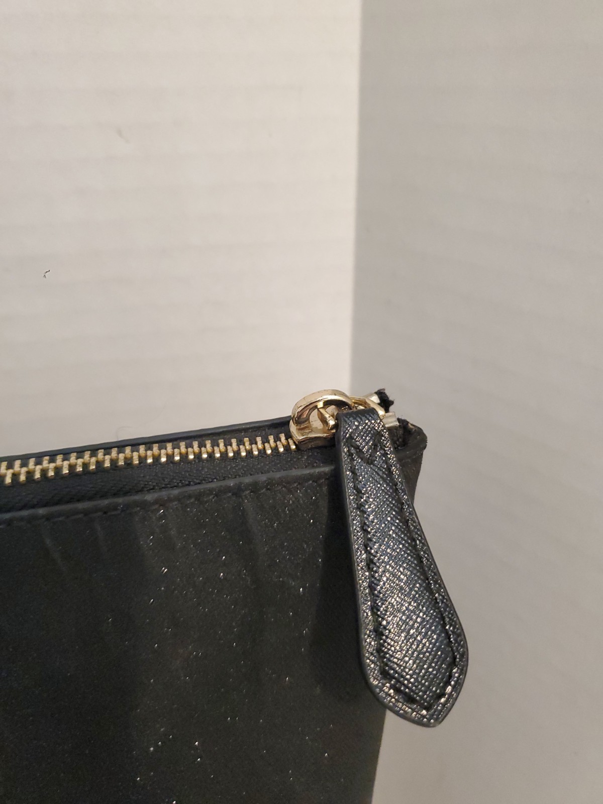 Kate Spade Lola Joeley Black Glitter Penny Double Handle Large Hand Bag