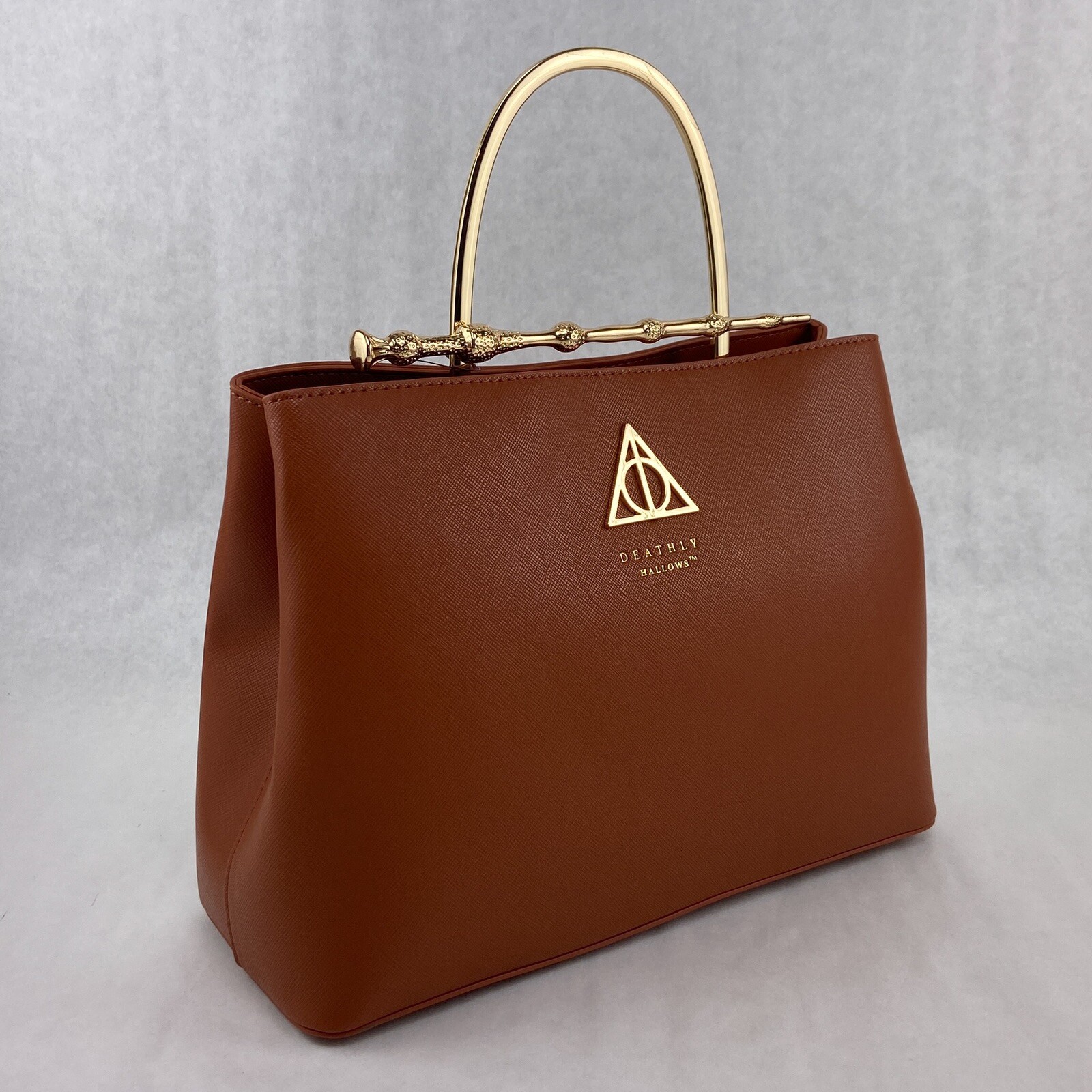 Loungefly Harry Potter Elder Wand Crossbody Purse Brown Handbag Deathly Hallows