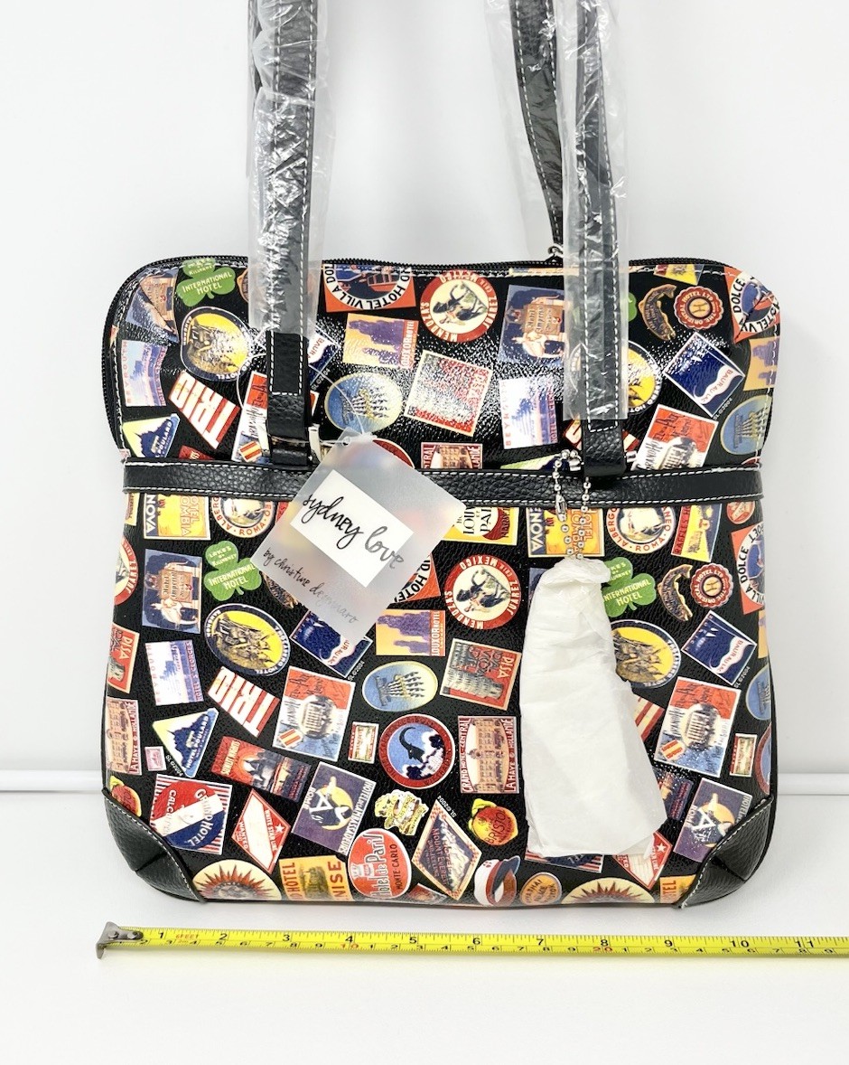 Sydney Love Vintage Style Purse Tote Hotel Stickers Theme Travel European Flaw