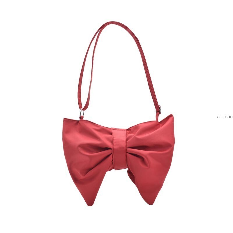 Bow Tote Bag Cute Bowknot Shoulder Bag Casual Canvas Handbag Commuter Women Chic