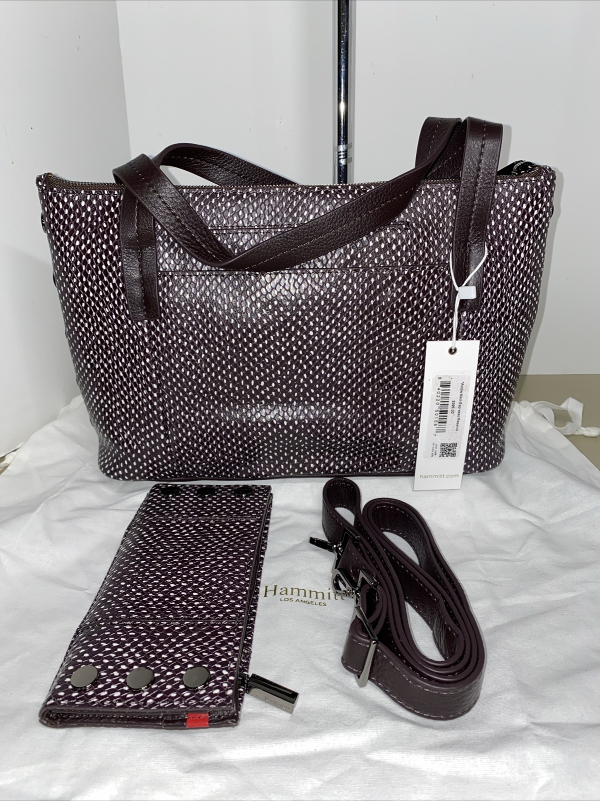 Hammitt Addie Medium Crossbody Espresso Reserve Bag & 110 North Wallet Set NWT!
