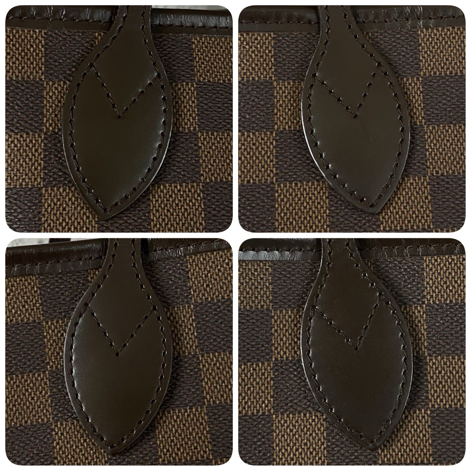Louis Vuitton Neverfull Damier Ebene Tote MM N51105 Brown Canvas Vintage y2k
