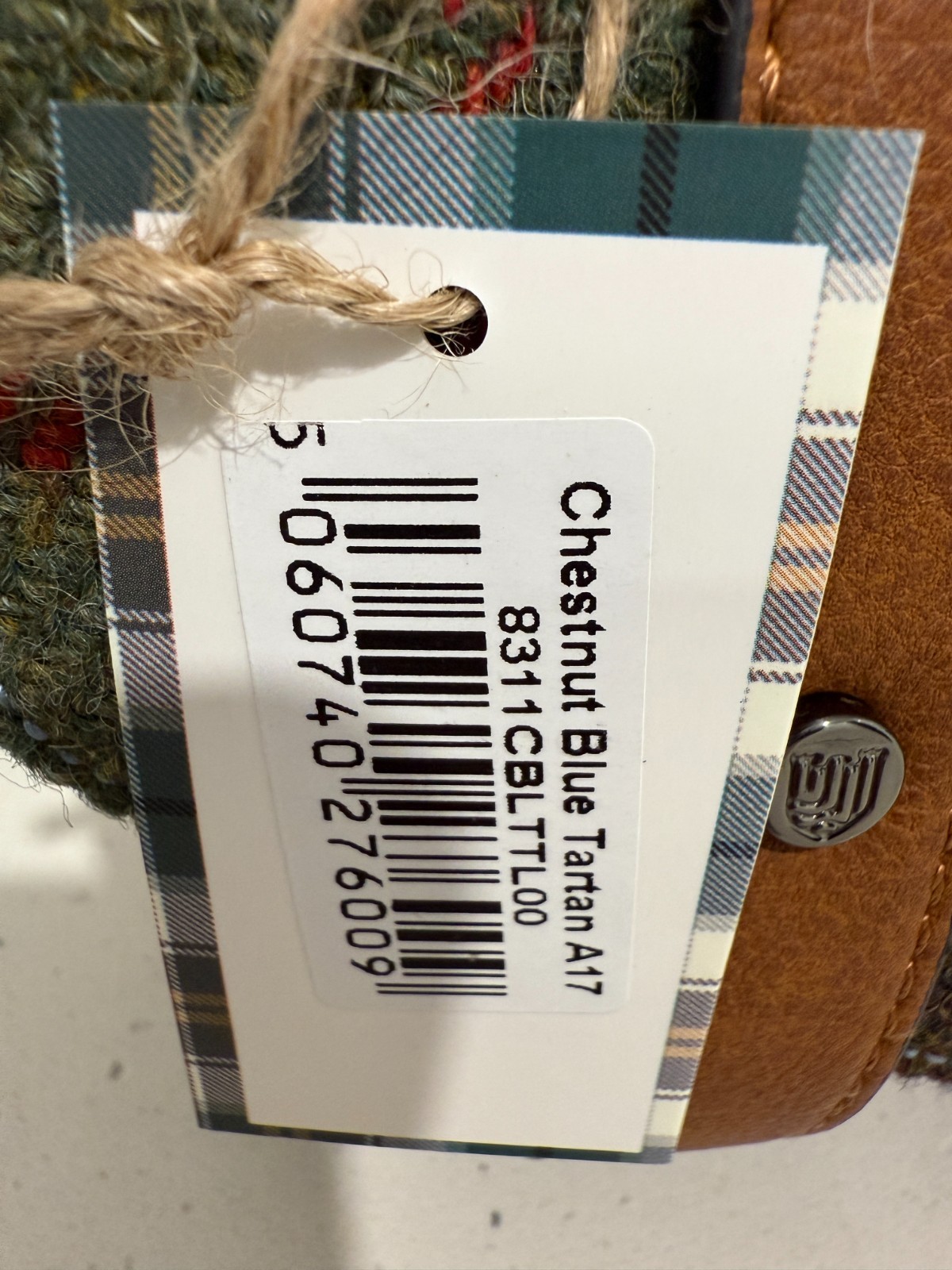 Islander Harris Tweed Chestnut Blue Tartan A17 Satchel Shoulder Bag BNWT