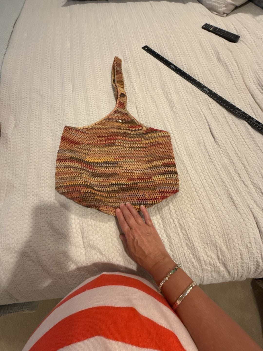 Helen Kaminski Multi-Toned Raffia Crochet Hobo Bag