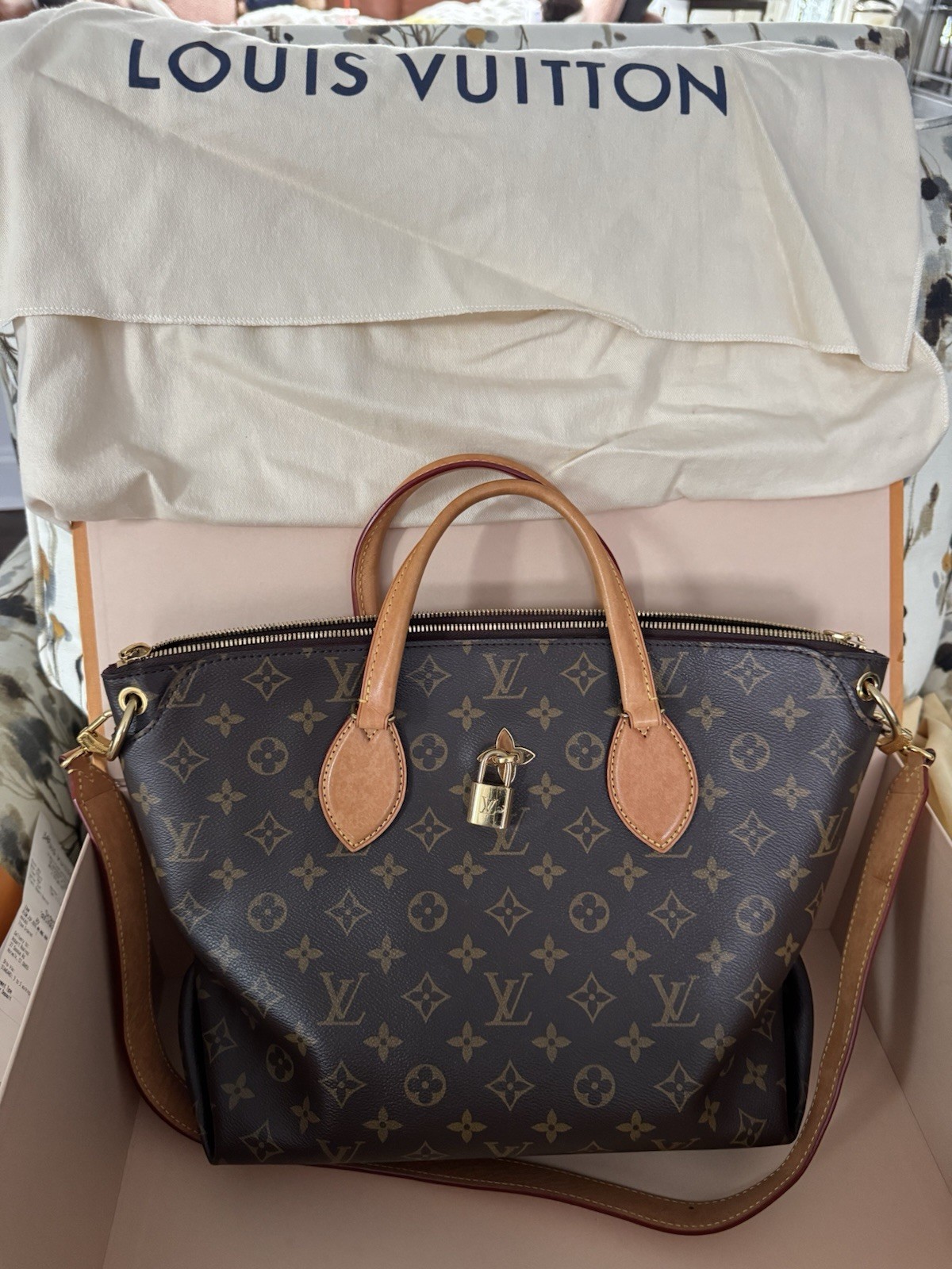 Louis Vuitton Brown Canvas Monogram Flower Tote Mm