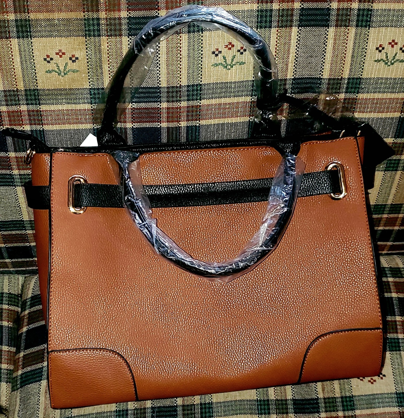 Justfab Brown & Black Purse Body 100% Polyvinyl Chloride, Lining 100% Polyester