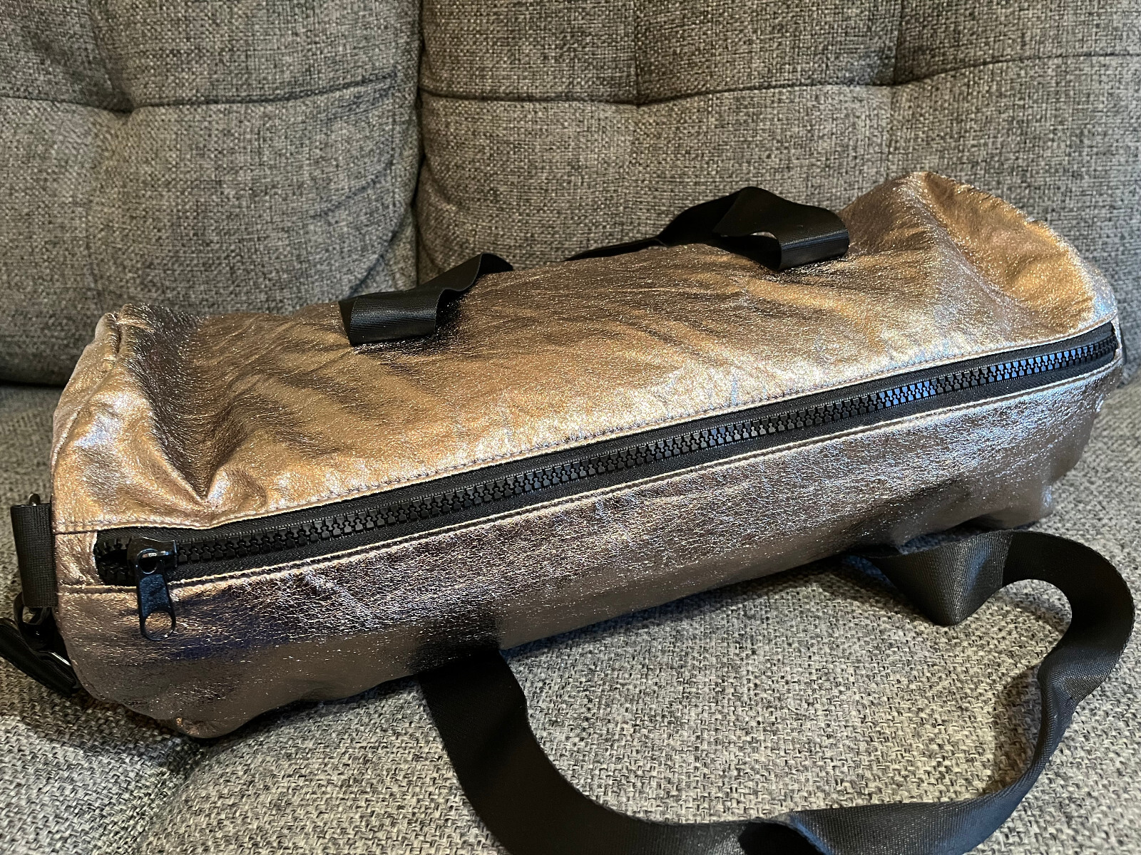 TwelveNYC Exclusive Can’t Stop Won’t Stop Metallic Duffel Bag + Zip Pouch