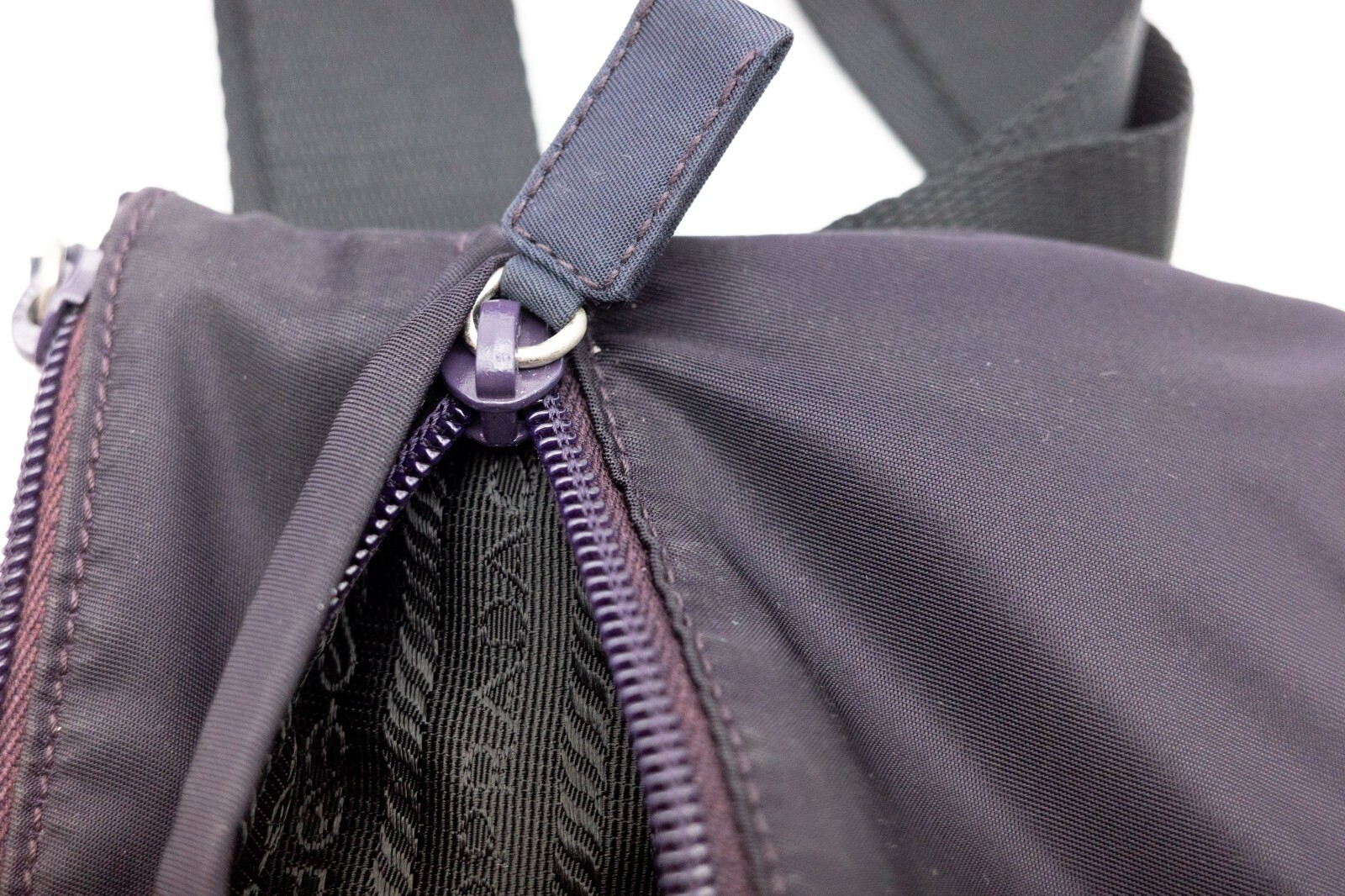 PRADA Shoulder bag crossbody nylon Purple Auth from JAPAN