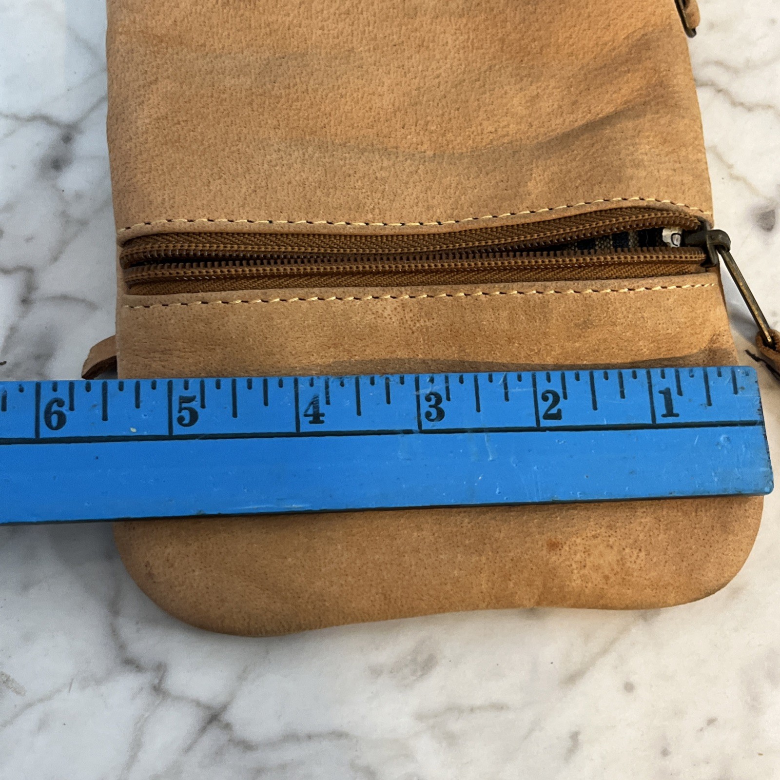 Emily Ann Of Boca Raton Crossbody Bag Small Brown Suede Leather Vintage