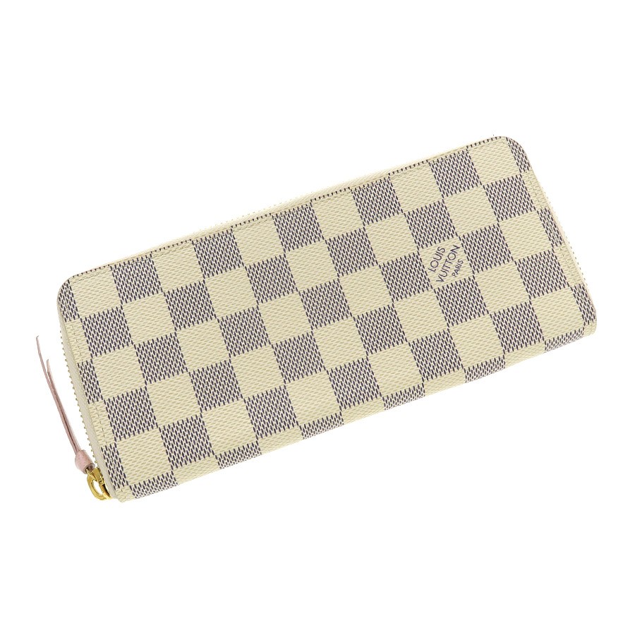 Louis Vuitton Azure Portefeuille Clemence N61264 Coated Canvas White #SAB16219