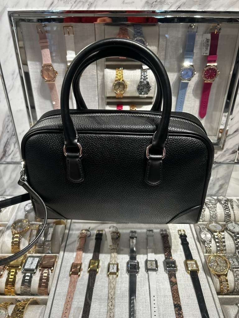Michael Kors Thompson Women Medium Grained Leather Duffle Satchel Bag Handbag MK