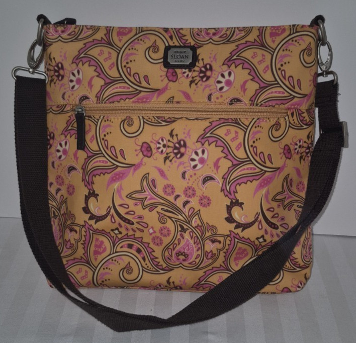 Emilie Sloan Seattle Shoulder Bag/Handbag – Orange Pink Brown Paisley NWOT
