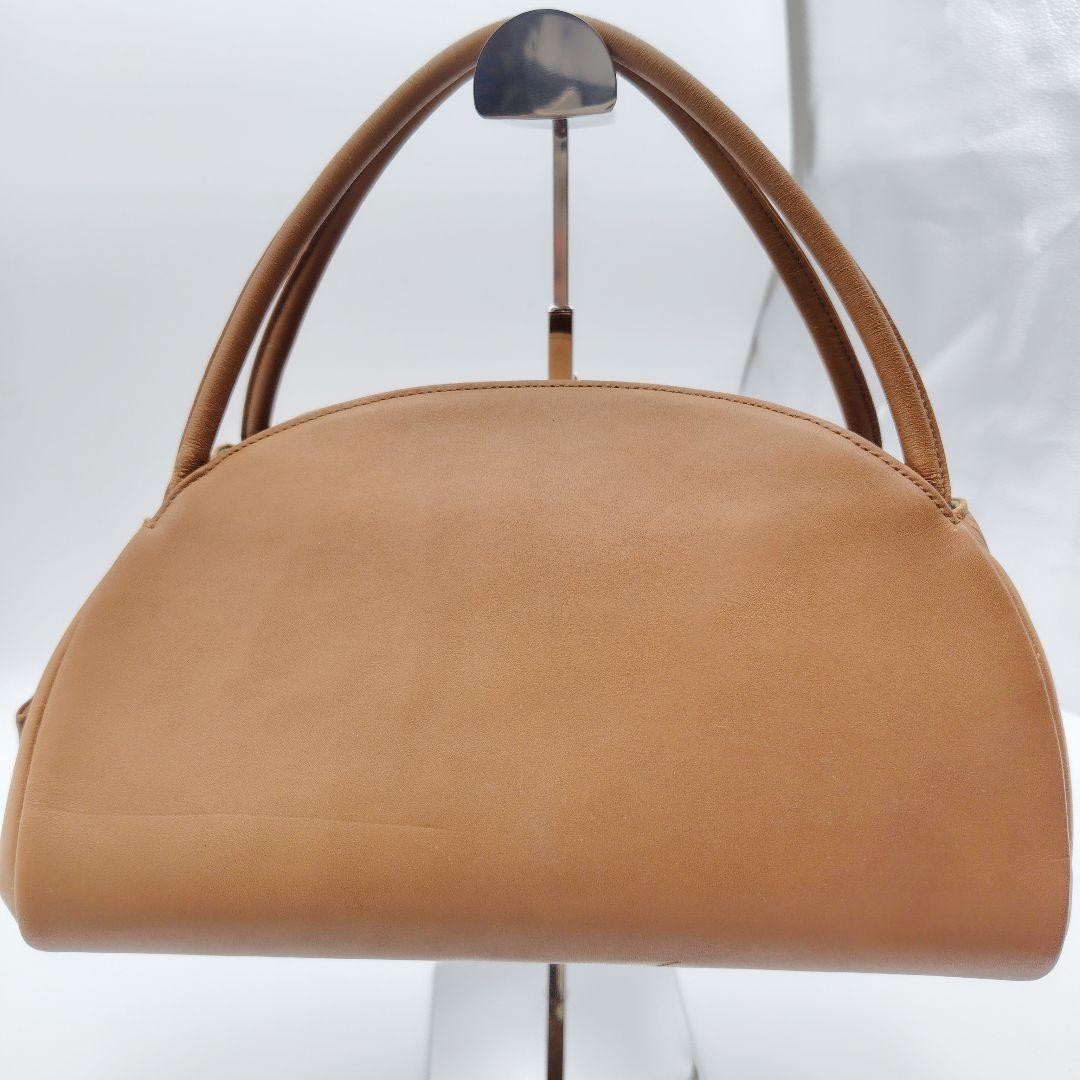 Sybilla Half-Moon Leather Handbag Brown 20x28x11cm Used Authentic