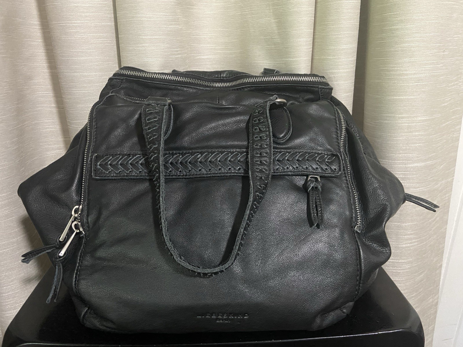 NEW Liebeskind Berlin Black Leather Kayla Handbag Purse $298