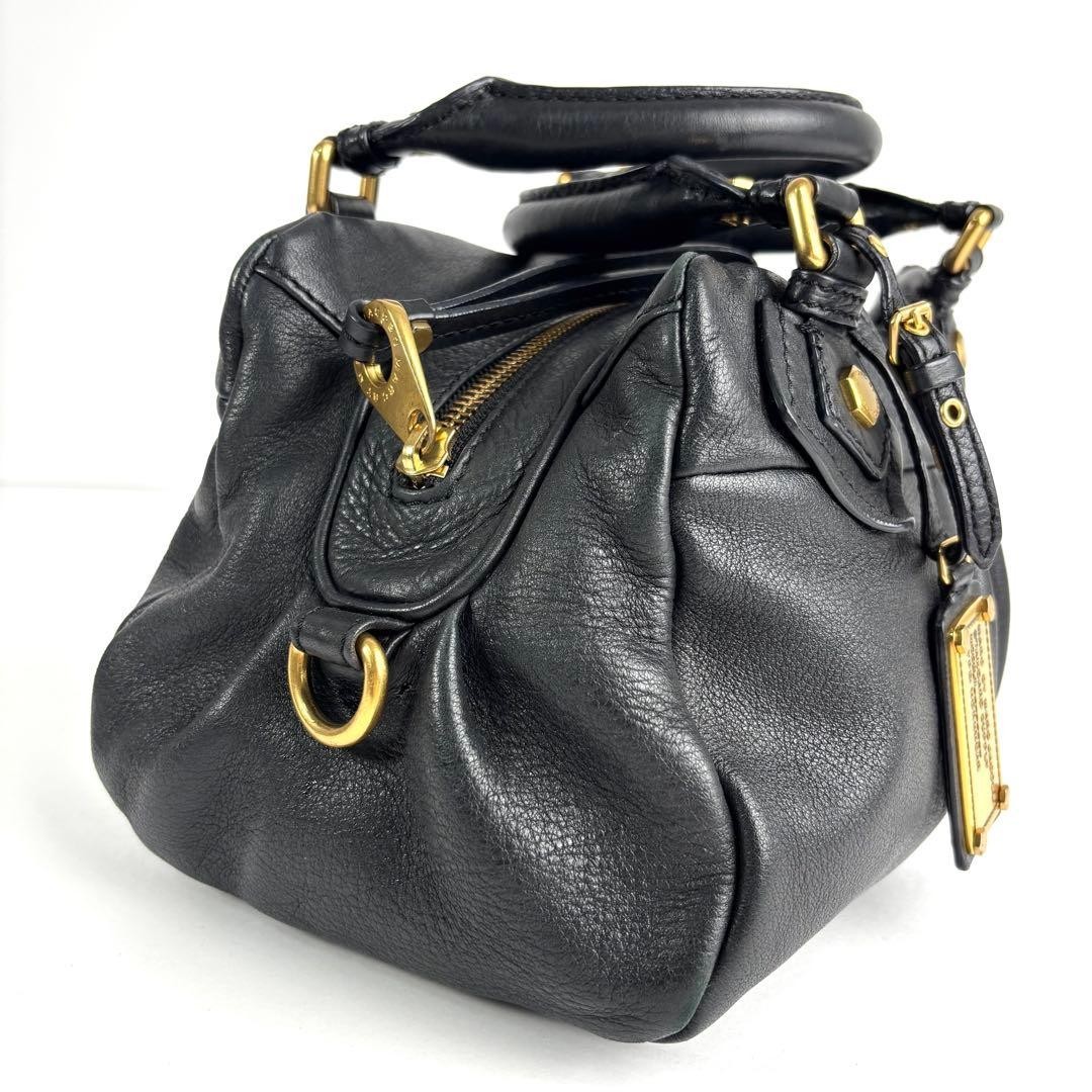 Marc Jacobs Classic Q Baby Groovy 2way Shoulder Bag Handbag Black Auth Y2K e69