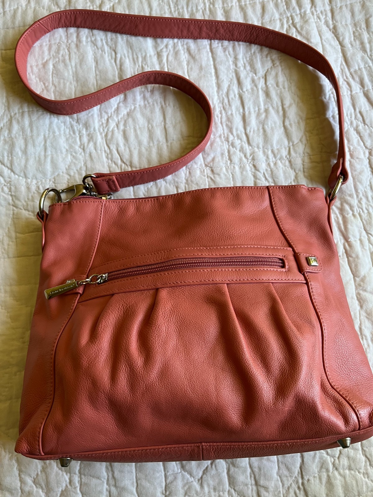 Stone Mountain Terra Cotta Soft Supple Leather XBody Purse Pockets! XLNT