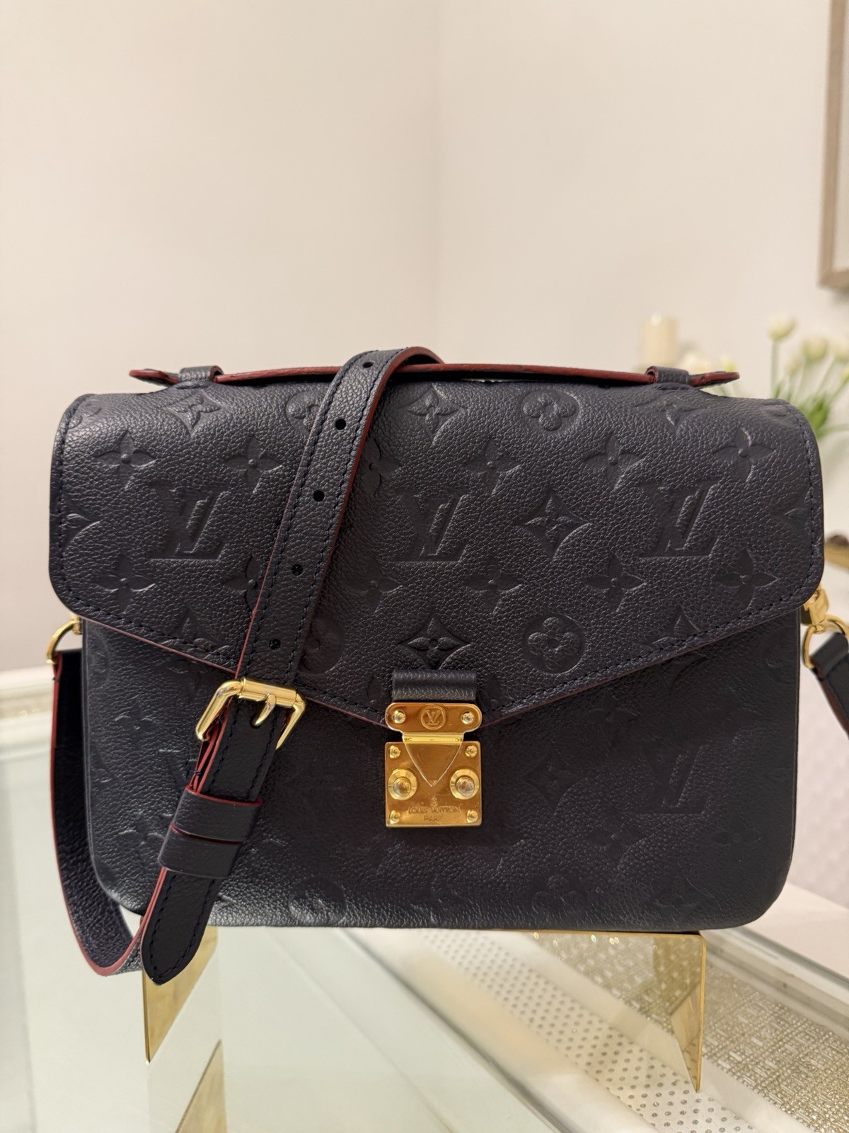 LOUIS VUITTON Empreinte Pouchette Metis Marine Rouge AUTHENTIC