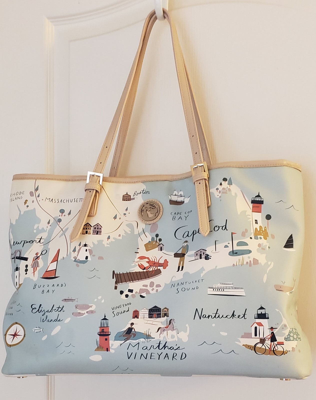 SPARTINA 449 Greetings From Northeastern Harbors tote bag woman