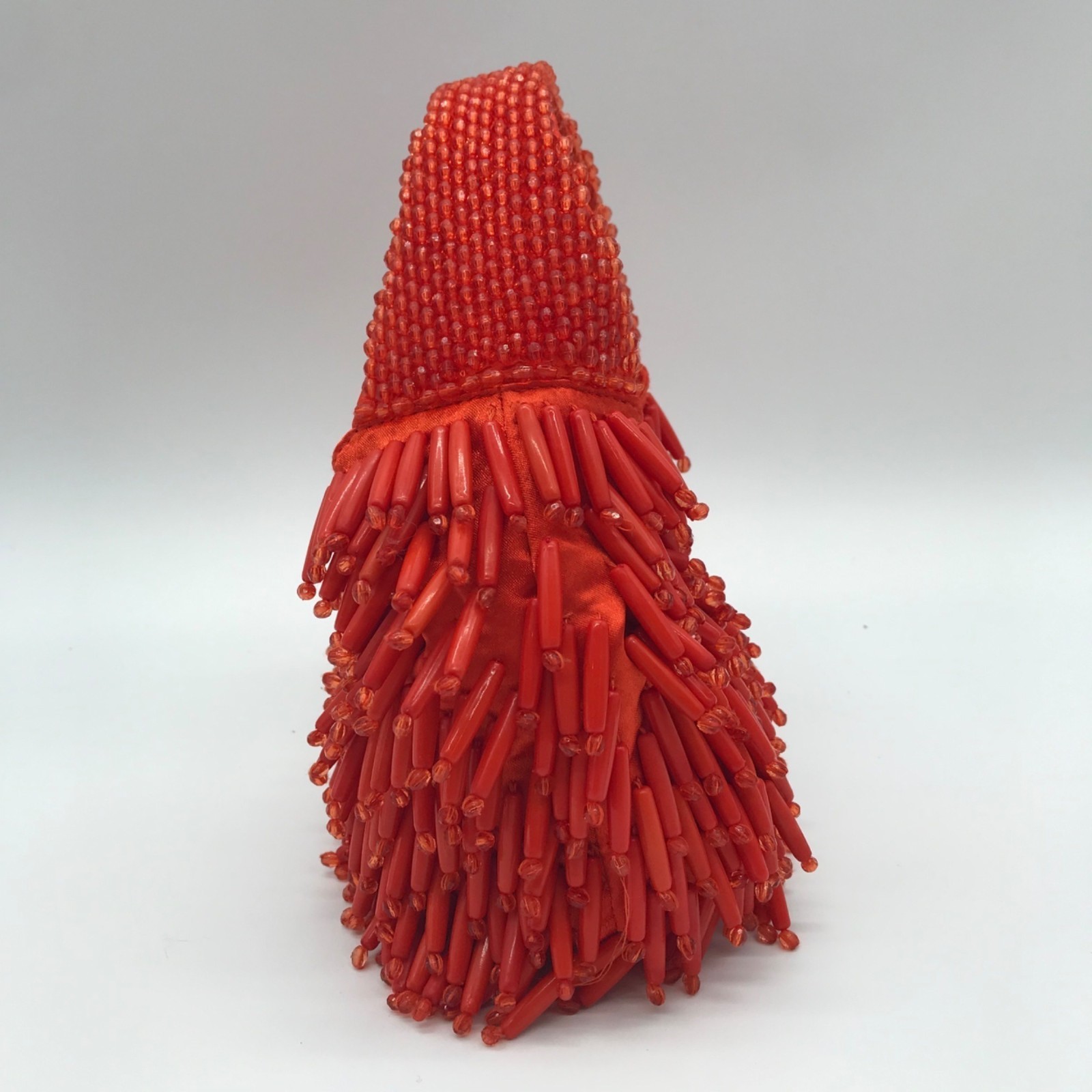 Unbranded Red Beaded Fringe Handbag