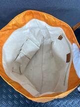 GUCCI GG Pattern Nylon Canvas Leather Tote Bag Orange