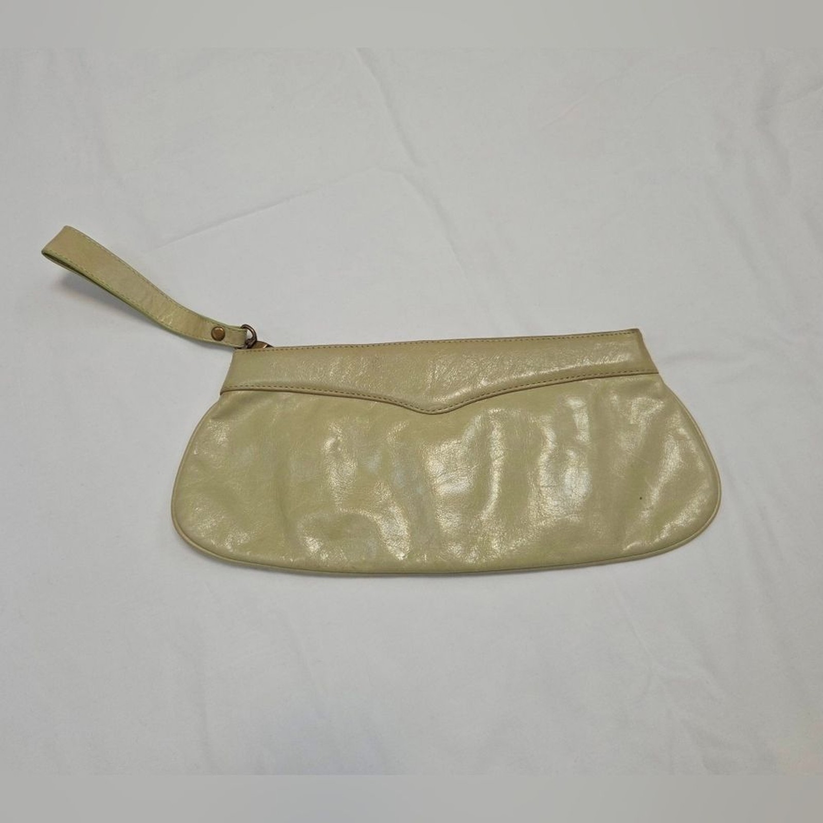 Hobo Key Lime Leather Clutch Wristlet