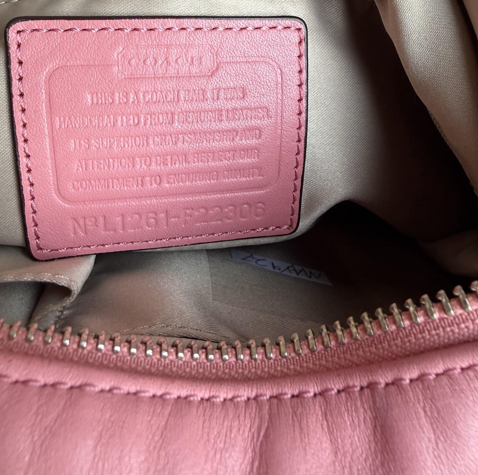 Coach Kristin Pink Leather Hobo Shoulder Bag Convertible Crossbody F22306