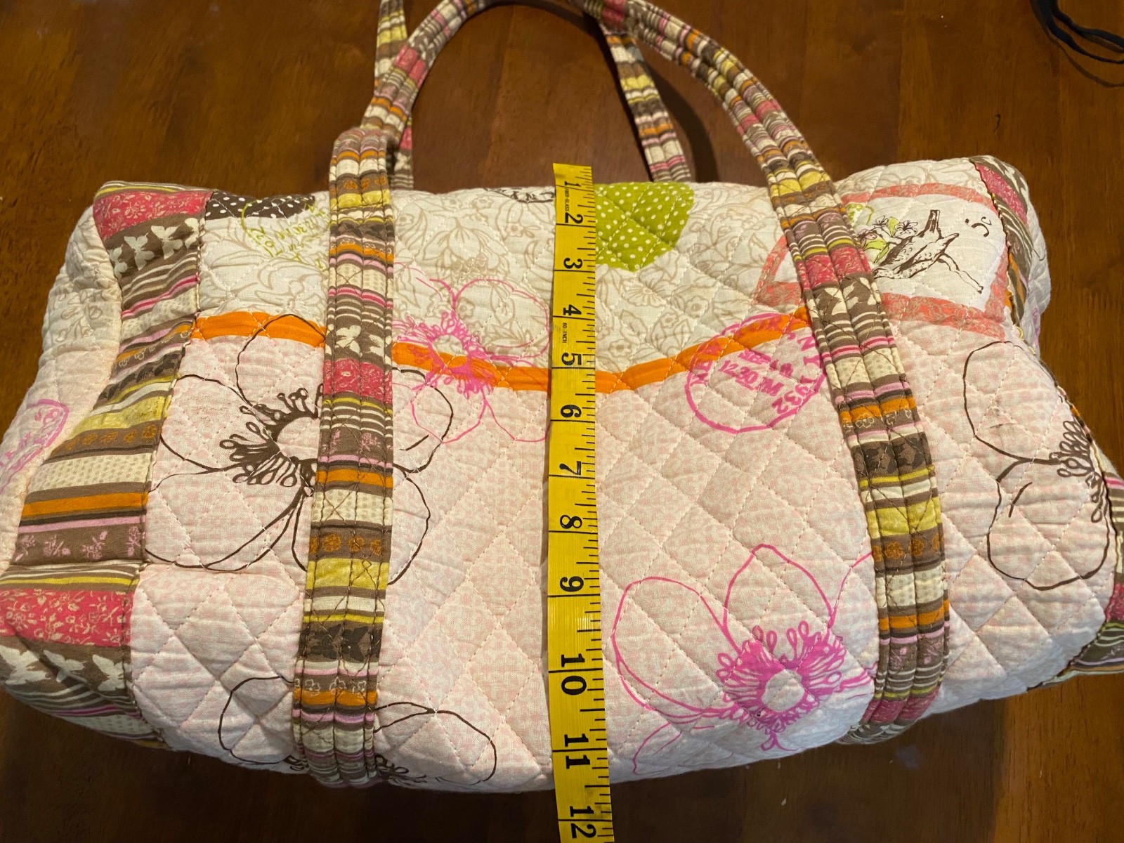 Weekender Travel Bag, Quilted Cotton Handmade Quilted Fabric Duffle Bag,