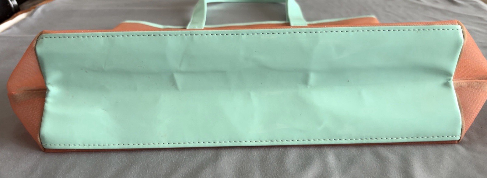 Spring/Summer Teal & Coral Tote Outdoor Beach Lake Bag Medium Capacity Clinique