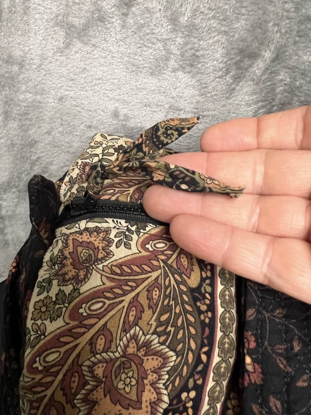 Vintage Vera Bradley Black Walnut Small Duffel Bag NWT Retired Quilted Travel