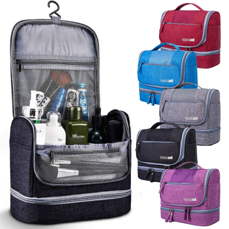 Women Mens Waterproof Travel Toiletry Bag Bathroom Shower Bags with Hanging Hook