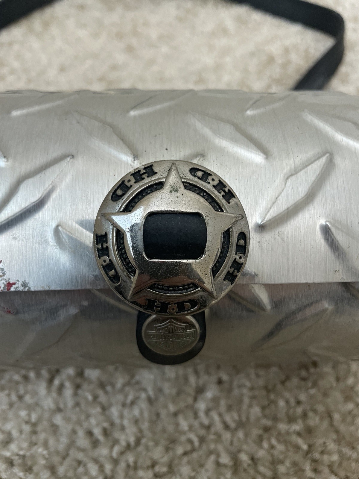 Harley Davidson Chrome Metal Hand Bag Purse Rare HTF