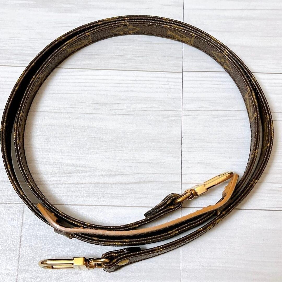 Louis Vuitton Monogram Shoulder Strap Brown Gold Hardware Adjustable 117cm ER105