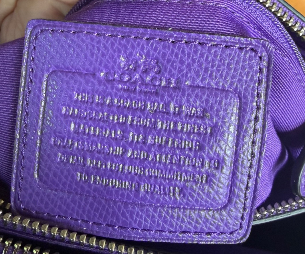 Coach Christie Carryall Handbag Vibrant Violet Crossgrain Leather