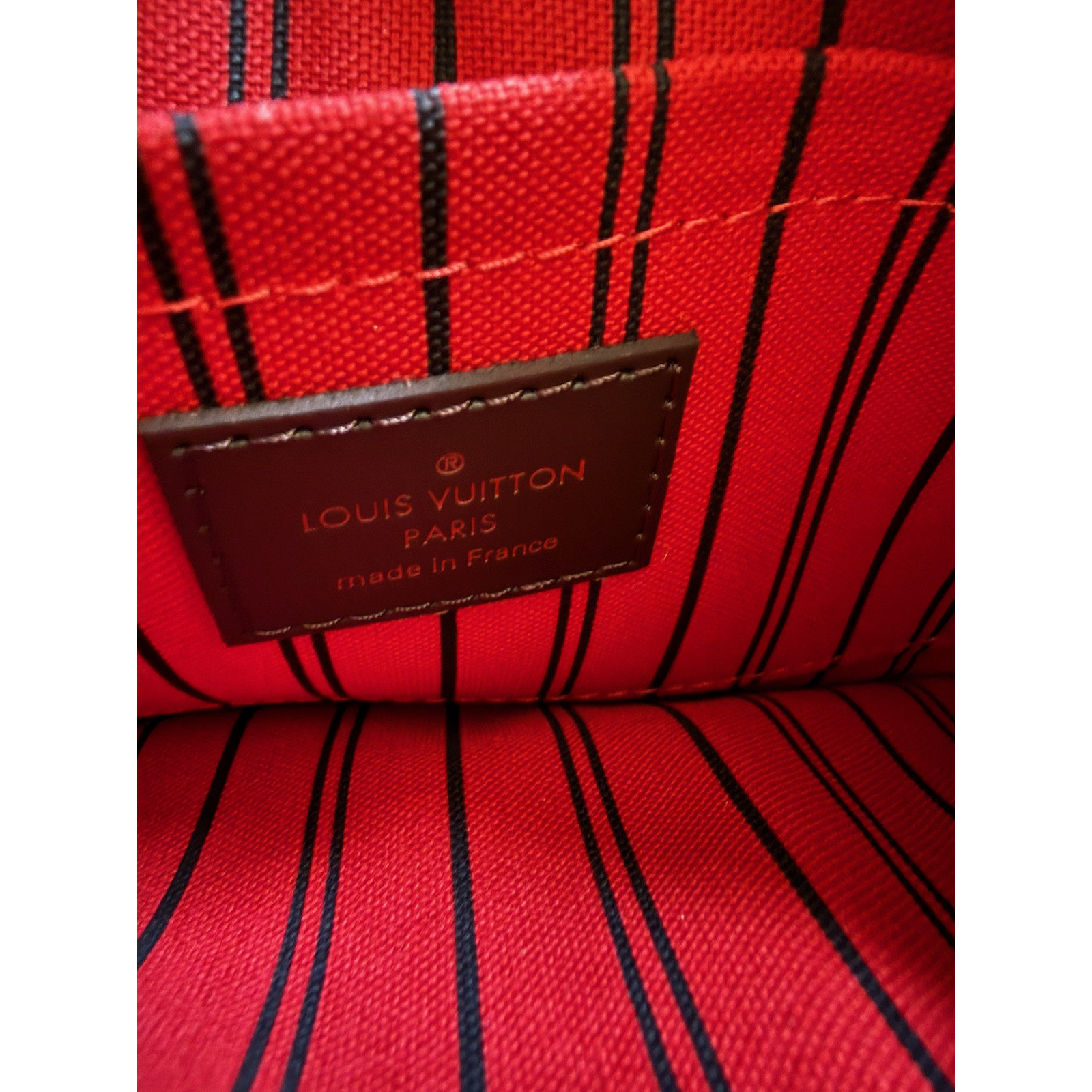 Louis Vuitton Neverfull Clutch/Wristlet Women’s Small Brown Damier Ebene W/Box