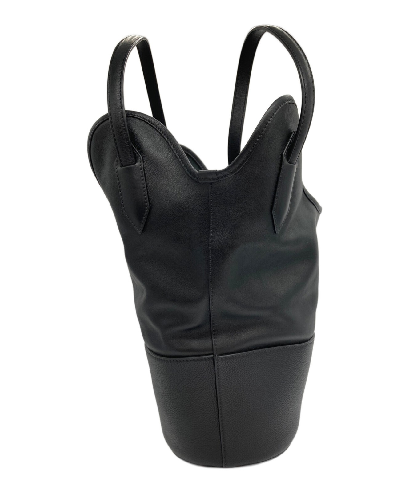 J&M DAVIDSON RAY BUCKET S Leather Black Handbag #TFB2947
